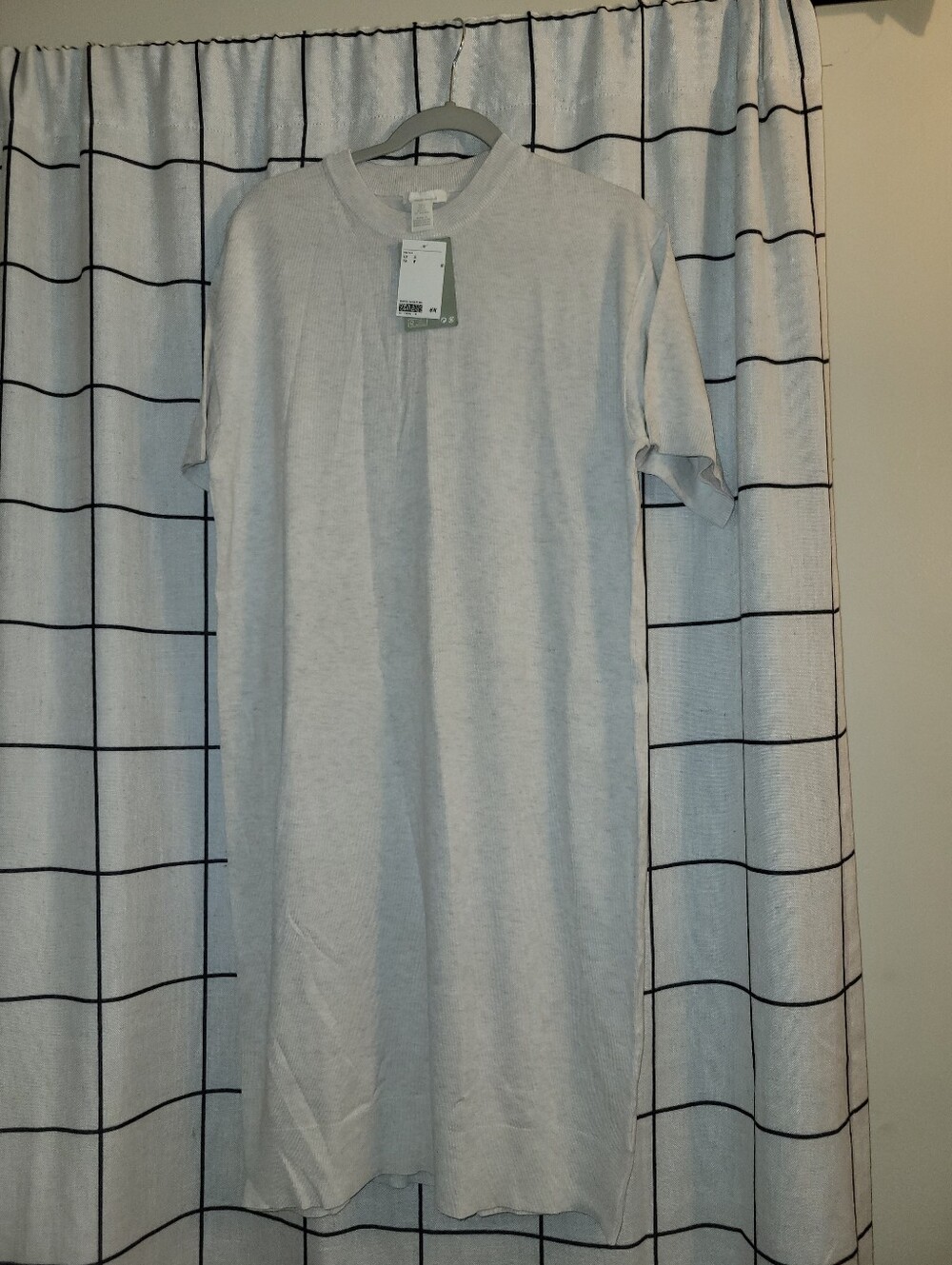 H&M Light Gray Midi T-Shirt Dress